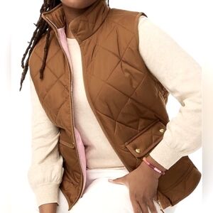 J. Crew Tan Quilted Women's Vest
